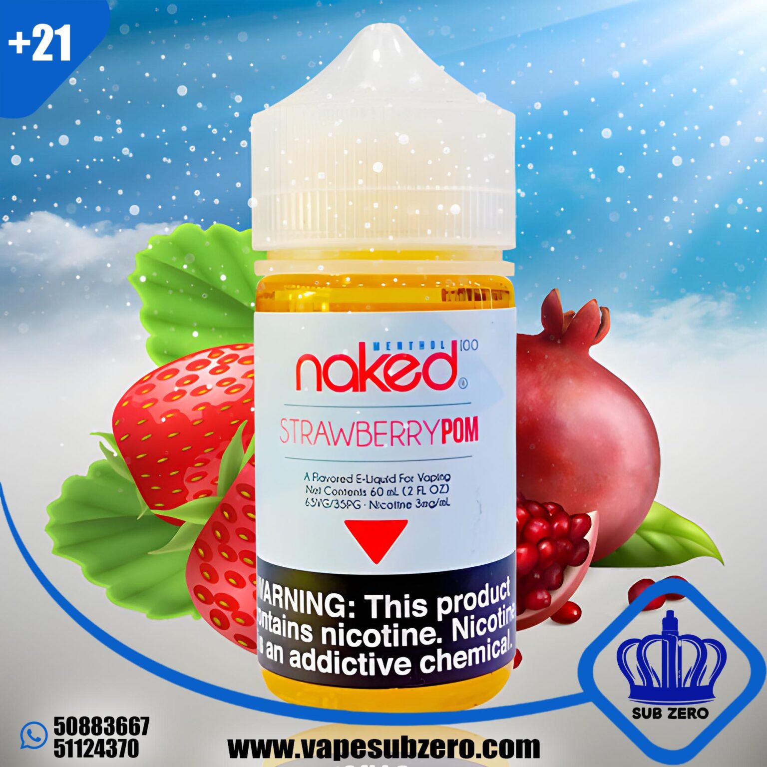 Naked Berry Ice Salt Nicotine 30 Ml Vape Subzero