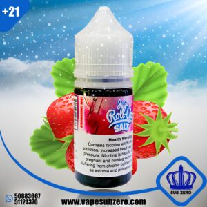 رول ابز فراولة ايس سولت نيكوتين 30 ملي Roll Upz Strawberry Ice Salt Nicotine 30 ml