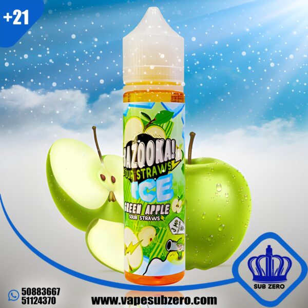 بازوكا تفاح اخضر ايس 60 ملي Bazooka Green Apple Ice 60 ml