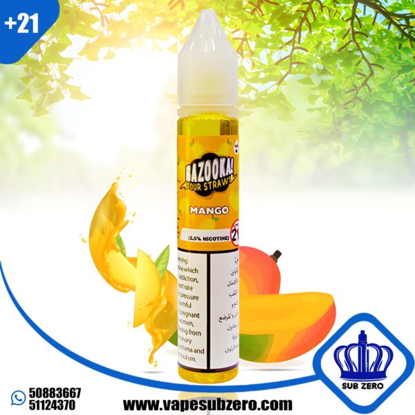 بازوكا مانجو سولت نيكوتين 30 ملي Bazooka Mango Salt Nicotine 30 ml