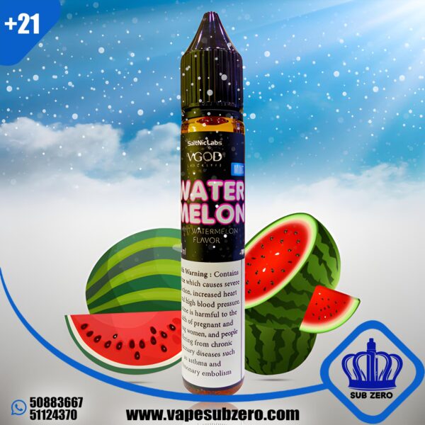 ڤي جود رقي ايس سولت نيكوتين 30 ملي Vgod Watermelon Ice Salt Nicotine 30 ml