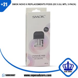 بودات سموك نوفو اكس البديلة (DC 0.8Ω MTL 3 عبوات) Smok Novo X Replacements Pods (DC 0.8Ω MTL 3-Pack)