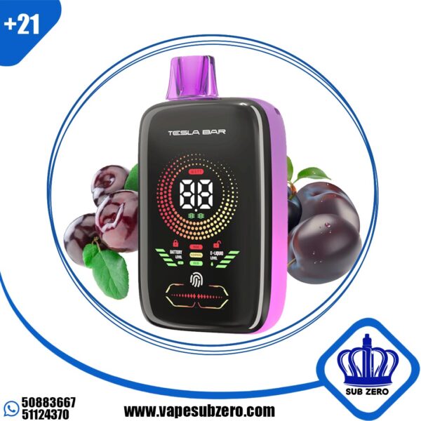 تسلا بار 25000 سحبه بلاك شيرى Tesla bar 25000 PUFFS black cherry