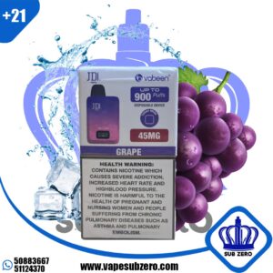 فابين ميني جريب 45 نيكوتين 900 سحبة JDI Vabeen mini vape grape 45mg 900 puffs