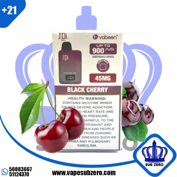 جي دي اي فابين ميني بلاك شيرى 900 سحبة 20 نيكوتين JDI Vabeen Mini black cherry 45mg 900puffs