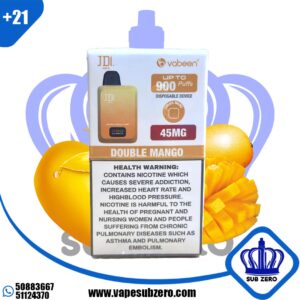 فابين ميني دبل مانجا 45 نيكوتين 900 سحبة JDI Vabeen Mini Double mango 45mg