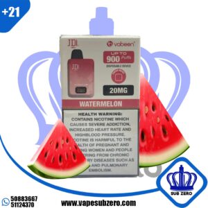 فابين ميني ووترميلون 20 نيكوتين 900 سحبة JDI Vabeen Mini watermelon 20mg 900 Puffs