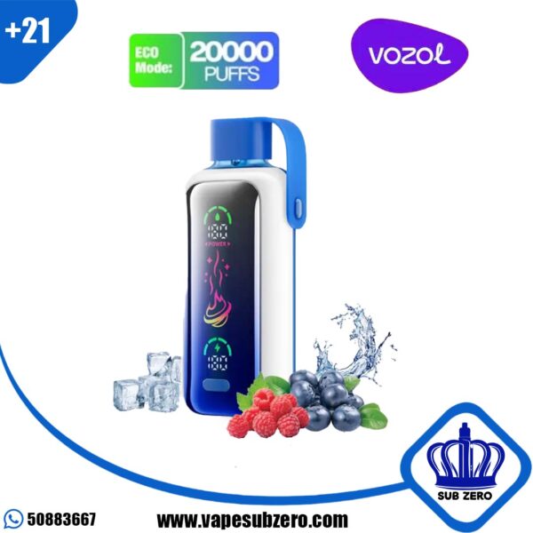 فوزول ستار بلورازى منت 20 الف سحبة vozol star bluerazz mint 20000 puffs