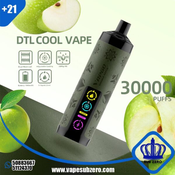 سحبه شيشة فابجو تفاحتين 30000 سحبه vapgo bar shisha 30k PUFFS DOUBLE APPLE