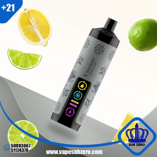 سحبه شيشة فابجو بار ليمون 30000 سحبه vapgobar shisha 30000 PUFFS LEMON LIME