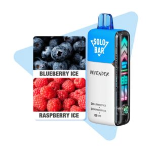 SOLO BAR 40K PUFFS BLUEBERRY ICE & RASPBERRY ICE 20MG