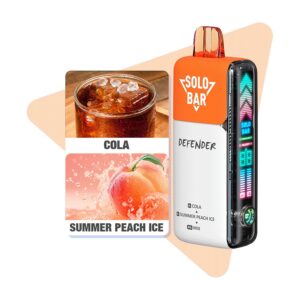 SOLO BAR 40K PUFFS COLA & SUMMER PEACH ICE 20MG