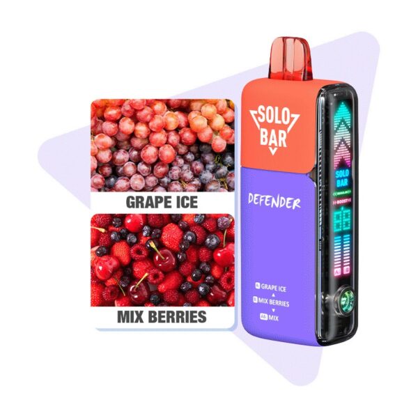SOLO BAR 40K PUFFS GRAPE ICE & MIX BERRIES 20MG