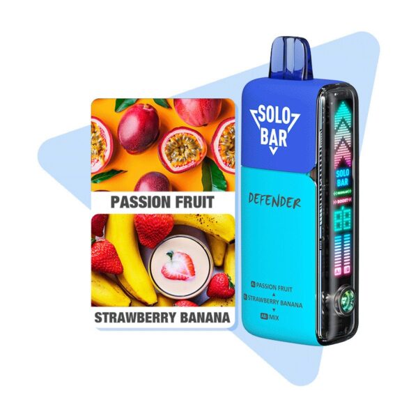 SOLO BAR 40K PUFFS PASSION FRUIT & STRAWBERRY BANANA 50MG