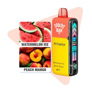 SOLO BAR 40K PUFFS WATERMELON ICE & PEACH MANGO 50MG