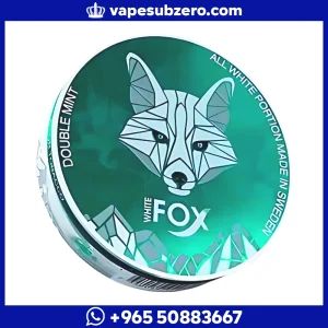 وايت فوكس دبل منت أظرف نيكوتين نعناع حجم كبير - White Fox Double Mint Full Charge.