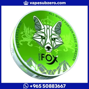 وايت فوكس بيبرمنت أظرف نيكوتين فلفل ونعناع سليم - White Fox Peppered Mint Slim.