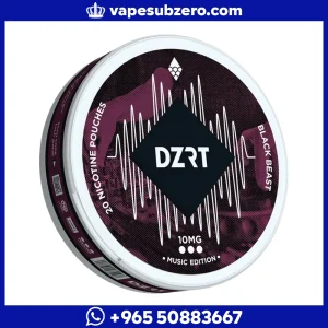 اظرف دزرت بلاك بيست حصري 10mg الكويت Dzrt Black Beast nicotine pouches نكهة حمضيات وحلاوة ميدل بيست.