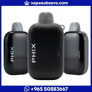 جهاز فيكس اكس Phix X سحبة جاهزة 5000 سحبة بتصميم أسود مطفي مع نكهات مختلفة