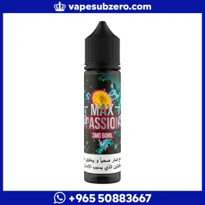 نكهة فيب سام فيب ماكس باشون آيس Sams Vape Max Passion Ice 60ml، طعم باشن فروت مثلج للشيشة.