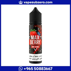 نكهة فيب سام فيب ماكس بيري Sams Vape Max Berry 60ml، طعم مكس توت وفراولة للشيشة الالكترونية.
