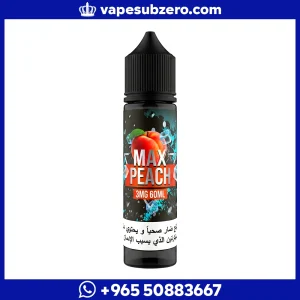 نكهة فيب سام فيب ماكس خوخ آيس Sams Vape Max Peach Ice 60ml، طعم خوخ مثلج للشيشة.