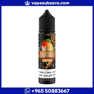 نكهة فيب سام فيب ماكس مانجو Sams Vape Max Mango 60ml، طعم مانجو بارد للشيشة الالكترونية.