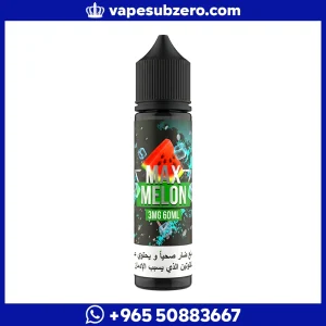 نكهة فيب سام فيب ماكس ميلون آيس Sams Vape Max Melon Ice 60ml، طعم جح (رقي) مثلج للشيشة.