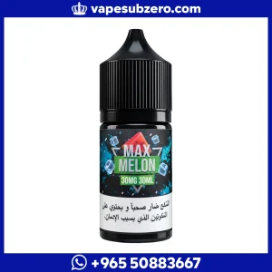 نكهة سام فيب ماكس ميلون آيس سولت Sams Vape Max Melon Ice Salt 30ml، سولت نيكوتين بطعم رقي مثلج.