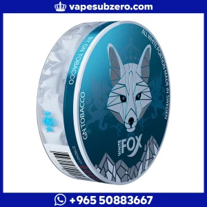 وايت فوكس منت أظرف نيكوتين نعناع سبييرمنت أزرق - White Fox Mint All White Portion.