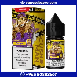 نكهة ناستي كاش مان مانجو وعنب سولت نيكوتين 30 مل، عبوة صفراء وبنفسجية لأجهزة البود.