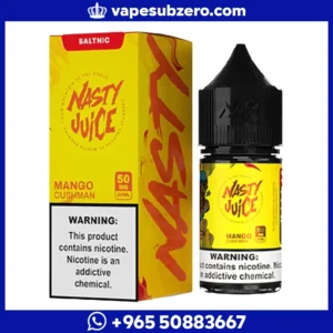 نكهة ناستي كاش مان مانجو سولت نيكوتين 30 مل، عبوة صفراء مميزة لأجهزة البود.