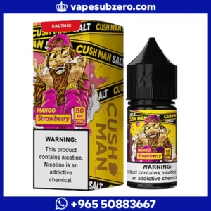 نكهة ناستي كاش مان مانجو وفراولة سولت نيكوتين 30 مل، عبوة صفراء ووردية لأجهزة البود.