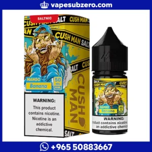 نكهة ناستي كاش مان مانجو وموز سولت نيكوتين 30 مل، عبوة صفراء صغيرة لأجهزة البود.