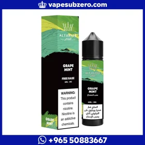 نكهة فيب الفاخر عنب ونعناع 60 مل الكويت Al Fakher Grape Mint freebase 3mg شيشة الكترونية.