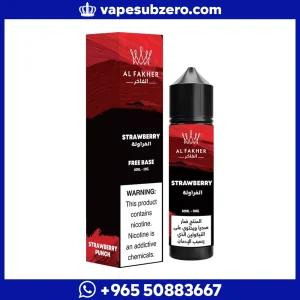 نكهة الفاخر فراولة بانش 60 مل الكويت Al Fakher Strawberry Punch freebase 3mg شيشة الكترونية حلاوة مركزة.