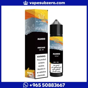 نكهة الفاخر مانجو بارد 60 مل الكويت Al Fakher Mango Ice freebase 3mg شيشة الكترونية منجا مثلجة.