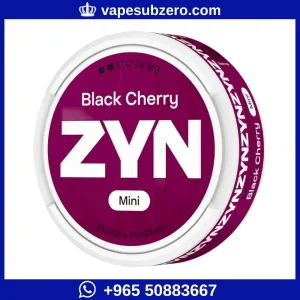 أكياس النيكوتين زين بلاك شيرى 6 نيكوتين ZYN Black Cherry Mini Strong 6 mg